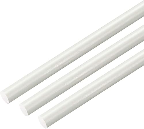 Varilla redonda de plástico 3/16 "diámetro 20" longitud blanco FRP fibra de vidrio varilla redonda ingeniería plástico varilla 3 unids