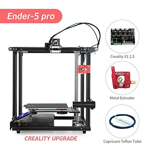Image of WOL3D Official Creality Ender 5 Pro Model 2023 3D Printer Upgrade Silent Mother Board Metal Feeder Extruder and Capricorn Bowden PTFE Tubing 220 x 220 x 300mm Build Volume