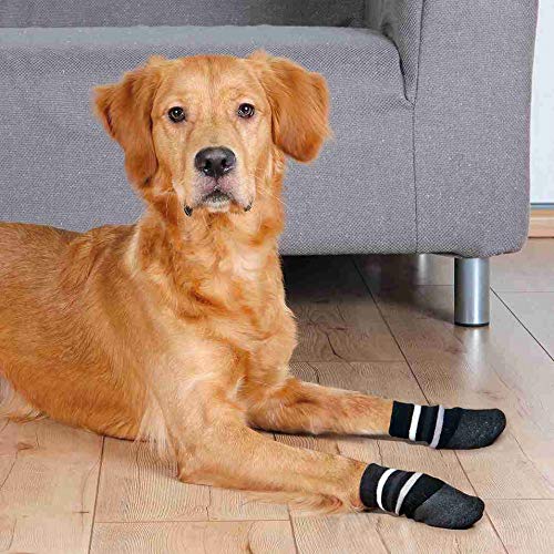 TRIXIE 19522 Hundesocken, Anti-Rutsch, S–M, 2 St., schwarz