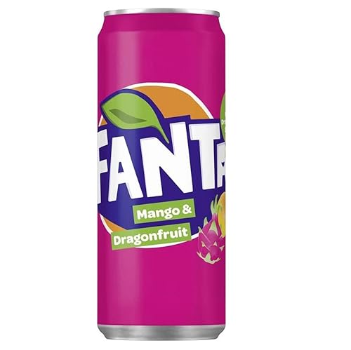 Fanta Refresco con sabor a fruta del dragón mango, 11.2 fl oz cada lata (paquete de 24)