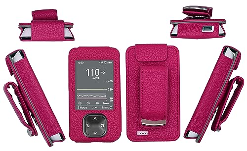 Premium Holster (with Belt Clip/Lanyard) for Dexcom G7 (Hot Pink)