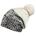 Produktbild Barts Damen Strickmütze Tulip Beanie, Mehrfarbig (Multicolore Bianco E Grigio Con Pompom DI Pelo Bianco), UNI