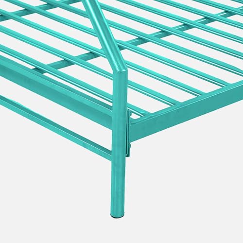Image of Twin Over Twin Metal Bunk Bed |Bunk Bed Without Storage For Kids | Double Decker Bed For Kids Room Furniture |Metal Bunker Bed (Mattress Not Included),Aqua Blue