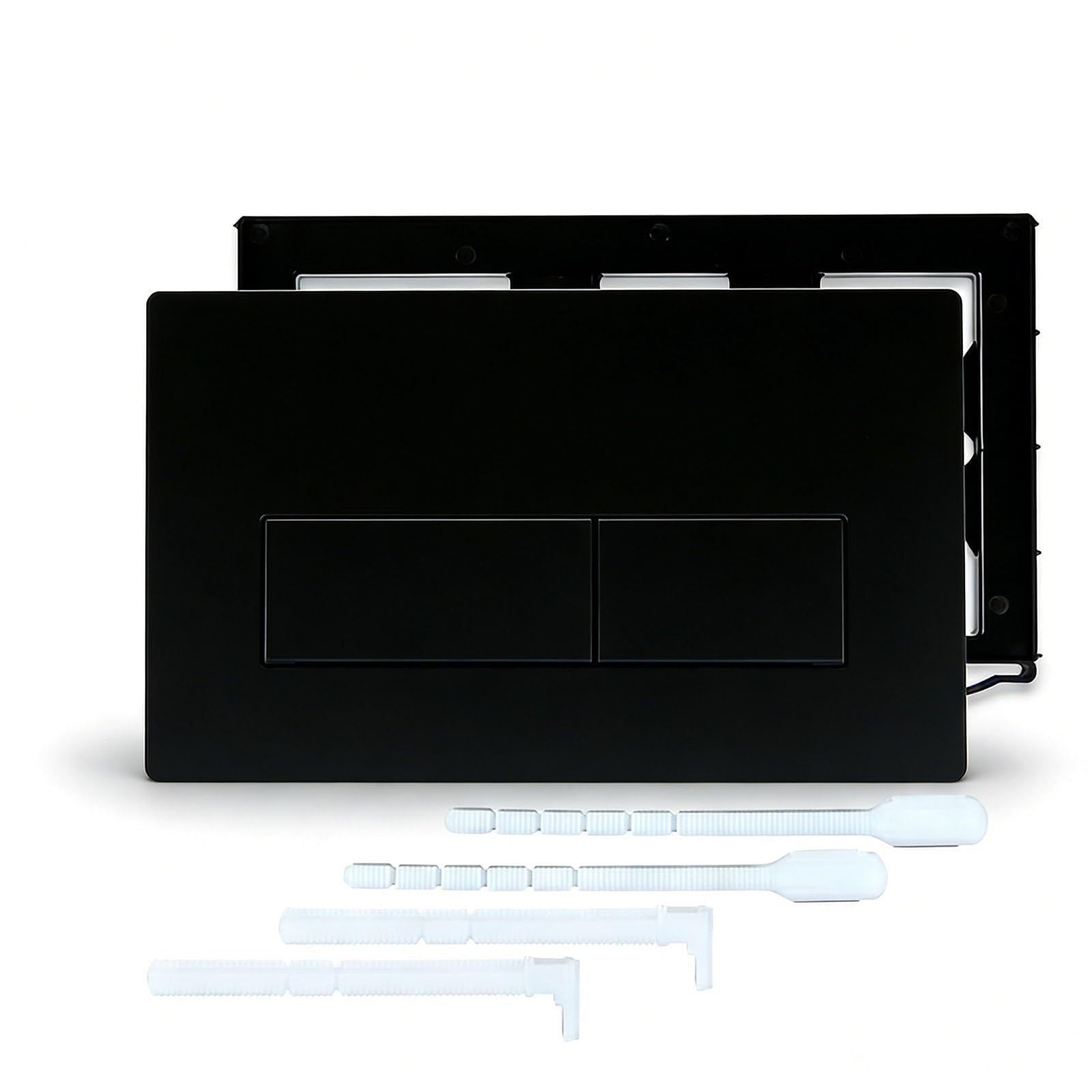 Black Toilet Cistern Flush Button Plate, Dual Buttons, Bathroom Accessory for Geberit Sigma01 / Sigma20 / Sigma30 / Sigma50 UP300