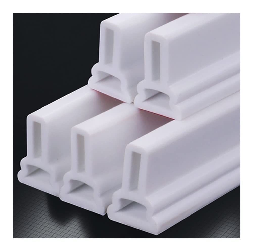 TapóN de Agua de Silicona Cinta Impermeable Plegable De Silicona, Barrera De Ducha Junta Puerta De Ducha Autoadhesiva Desagüe De Agua De La Junta Del Suelo Del Baño ( Color : Bianco , Size : 7m/275 in