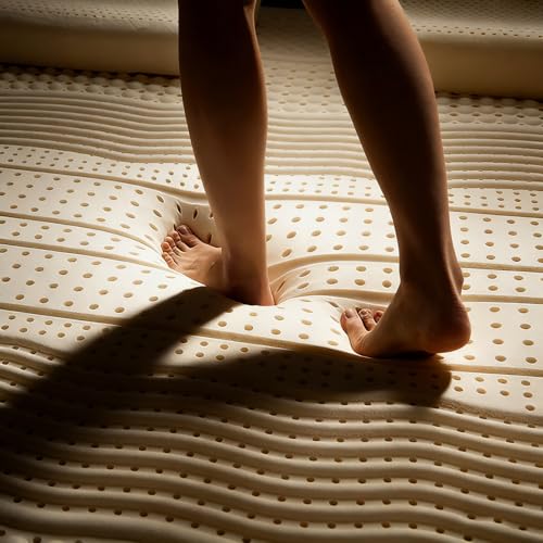 Cubrecolchón de látex natural portátil y grueso para cama 6