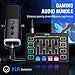 FIFINE Gaming Equipment Bundle, Dynamic XLR/USB Gaming Microphone Set with Streaming Audio Mixer for Podcast Recording Video Vocal, RGB Gamer Set with Volume Fader/XLR Interface for PC-AmpliGame KS5