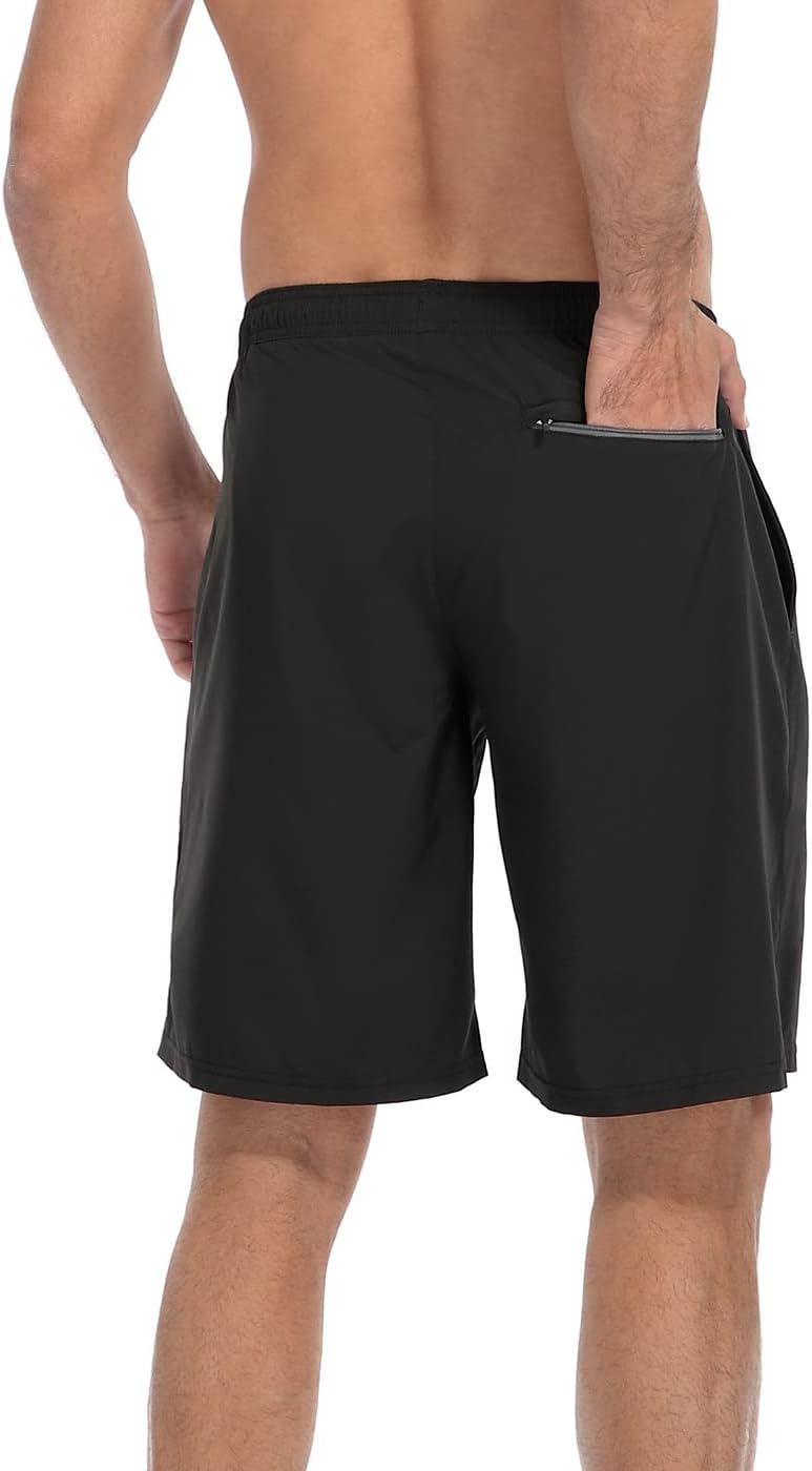 LRD Men's Swim Trunks with Compression Liner 9 Inch Inseam Quick Dry Board Short - Image 5