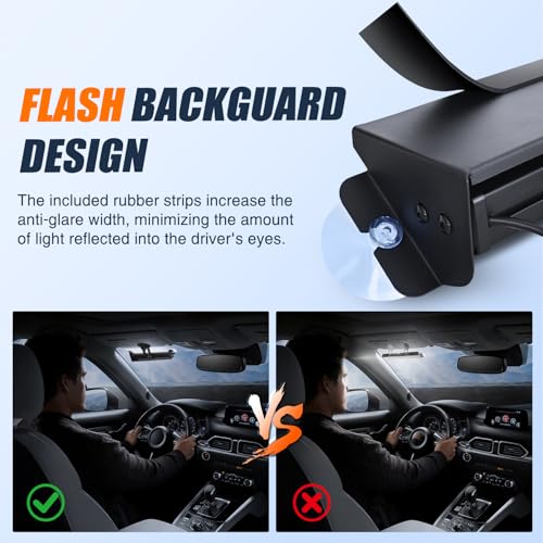 Image of Nilight 8LED White Traffic Advisor Strobe Light Bar Hazard Safety