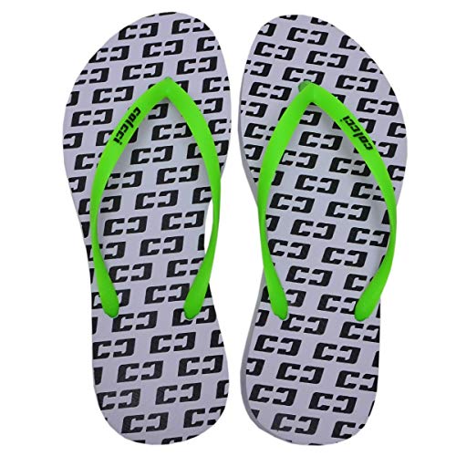 Chinelo Feminino Colcci Branco Preto e Verde