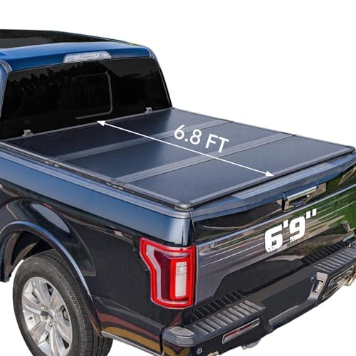 Hard Folding Truck Bed Tonneau Cover Replacement for Ford F250 F350 F-250 F-350 Super Duty 1999-2024 6.8 FT Standard Box Tri-Fold Style Black Vahaha