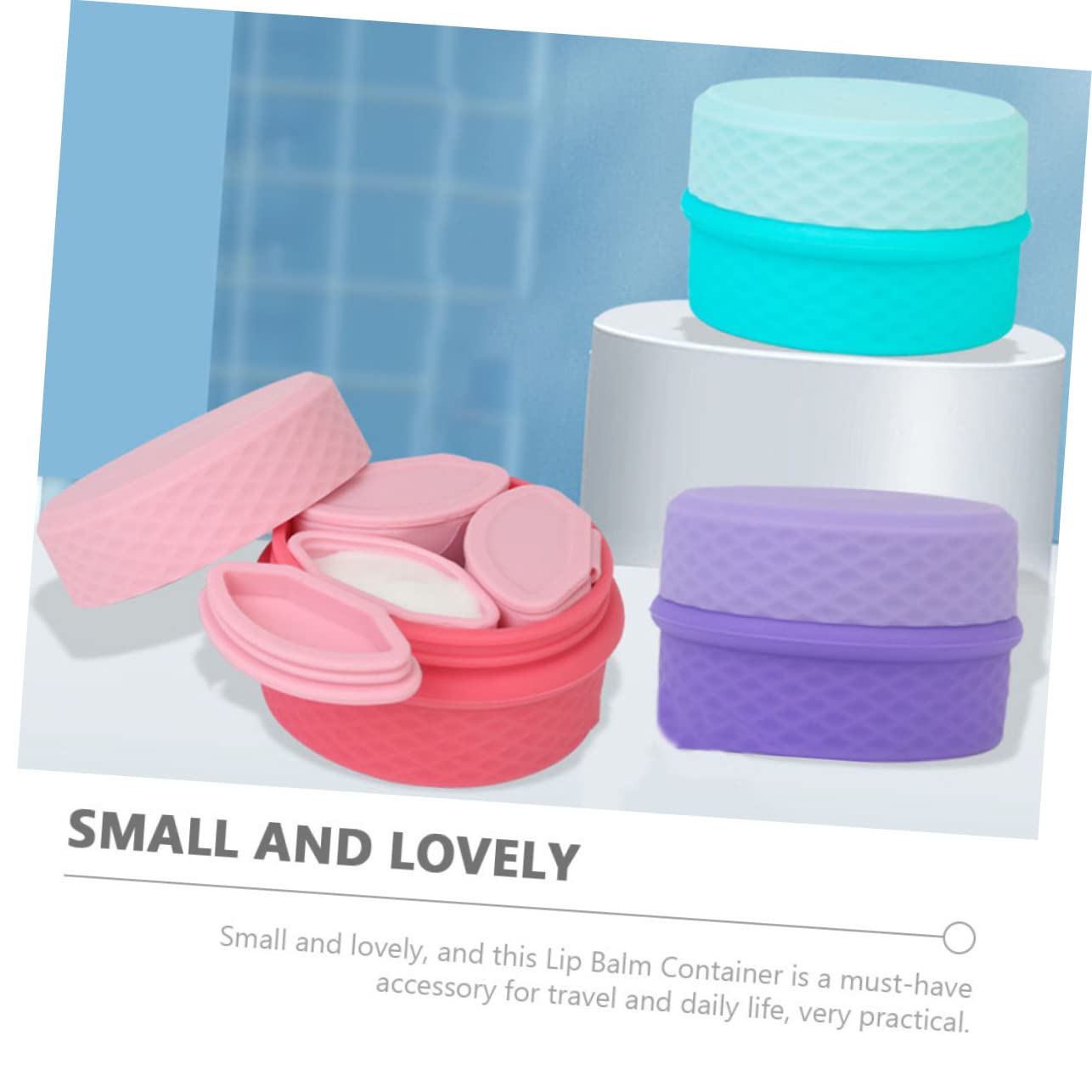 Mipcase 4ensembles Conteneur Cosmétique Pour Voyage Boîte De Rangement Étanche Pour à Lèvres Crèmes Et Produits De Beauté