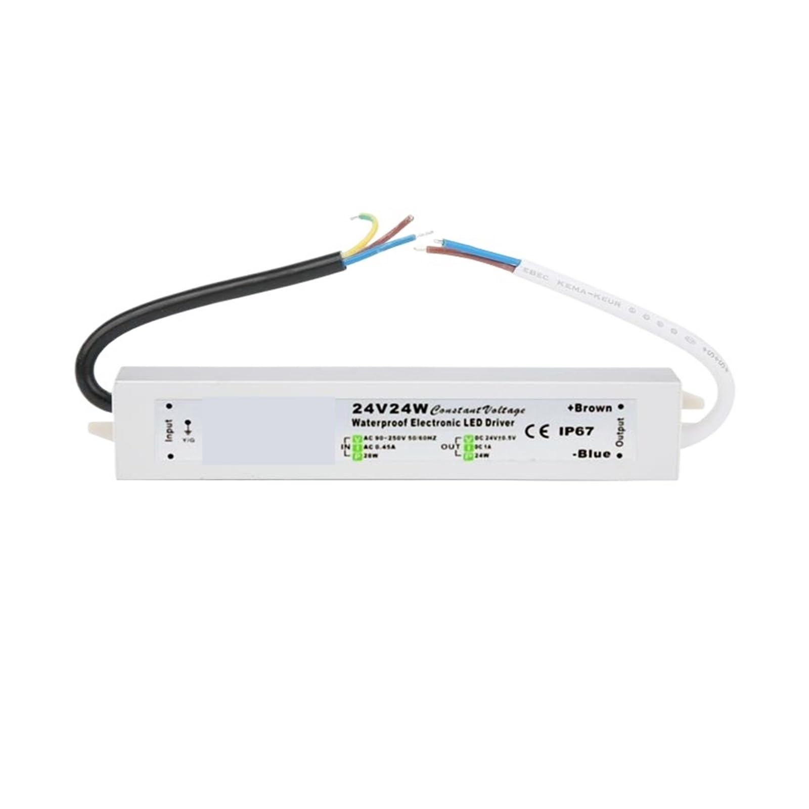 XDDQWSWA 90-250V AC to DC 24V 24W 1A Lighting Transformer Power Supply