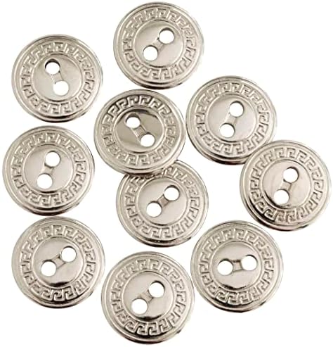 10 Bottoni In Metallo Per Cucito - Ø15mm Argento Con 2 Fori - Foto 12