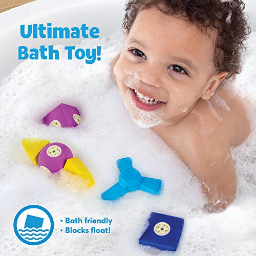 Blockaroo Magnetic Foam Building Blocks - STEM Construction Toys for Boys and Girls, Soft Foam Blocks Develop Early Learning Skills, The Ultimate Bath Toys for Toddlers & Kids - Speed Boat Set