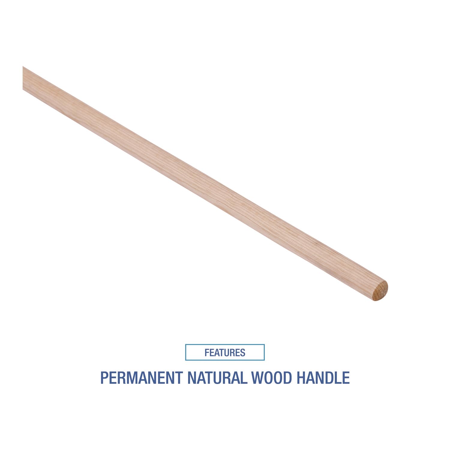 Boardwalk Handle/Deck Mops, 20 oz White Cotton Head, 54" Oak Wood Handle