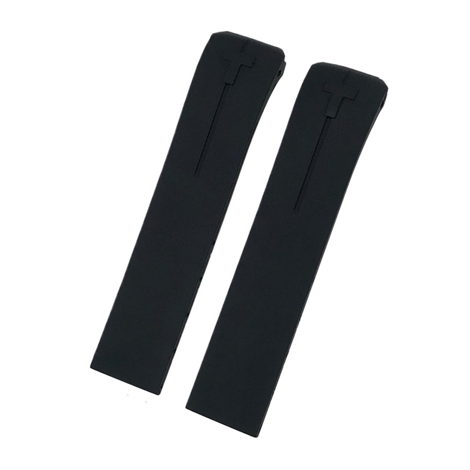 Bracelet caoutchouc premium pour Tissot 1853 T-Touch finitions incurvées noir