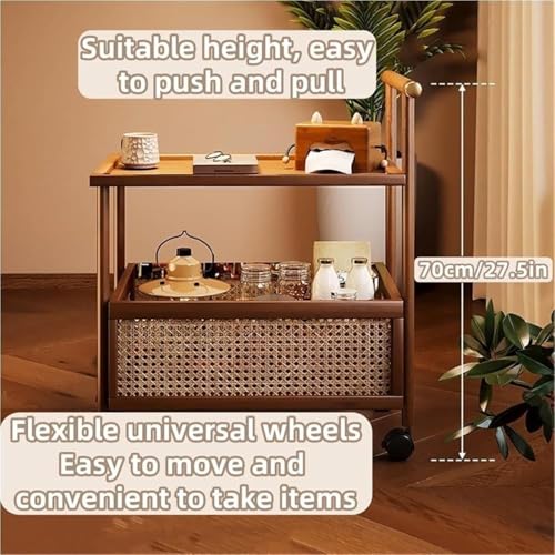 Table d'appoint roulante 50 cm pour optimiser l'espace des petits salons