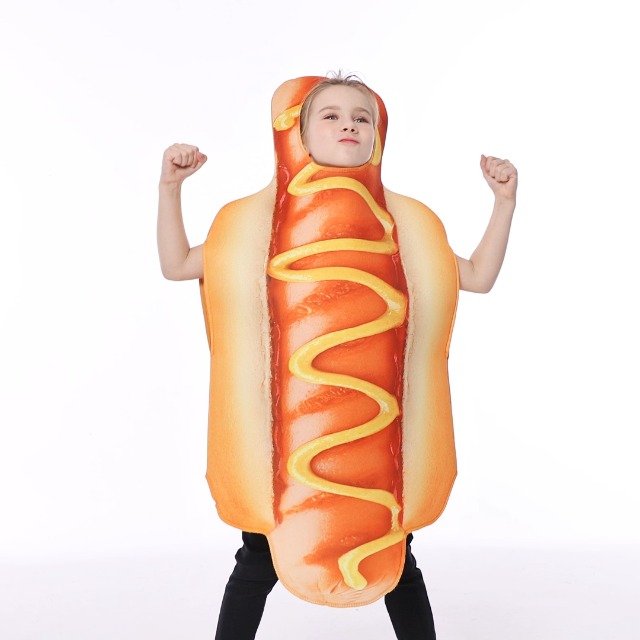 Disfraz de perro caliente para niños 4-6 años miniatura 7