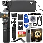 DJI Osmo Pocket 3 Creative Combo Bundle, 4K Vlog Camera with 1 Inch CMOS and 4K/120fps Video, 3-Axis Stabilization, Digital Camera (Pocket 3 Creator Combo)
