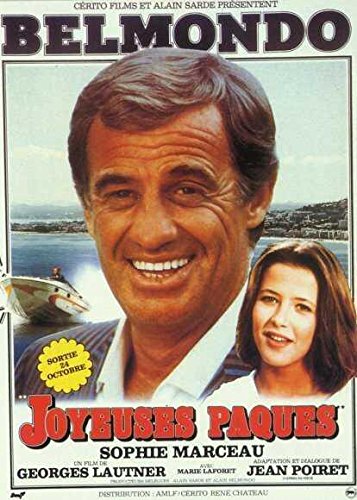 Affiche originale de collection Joyeuses Pâques 1984 Belmondo 40X56cm