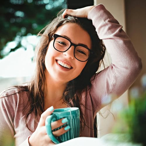 Image of LJCZKA Blue Light Blocking Glasses for Women Men Retro Square Frame Computer Gaming Glasses Anti Eyestrain Eyeglasses