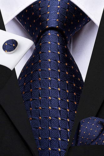 Image of Hi-Tie Men's Suspenders and Tie Set Silk Adjustable Elastic Y Braces with Strong 6 Clips Pocket Square Set