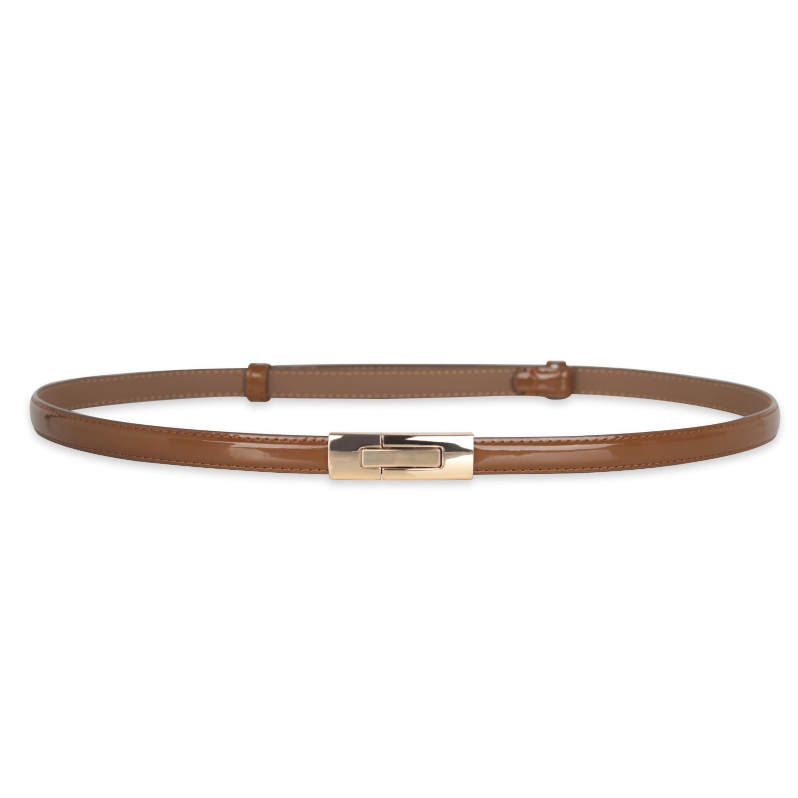 Women's Leather Belt with Buckle - Ideal for Dresses, Jeans, and Coats