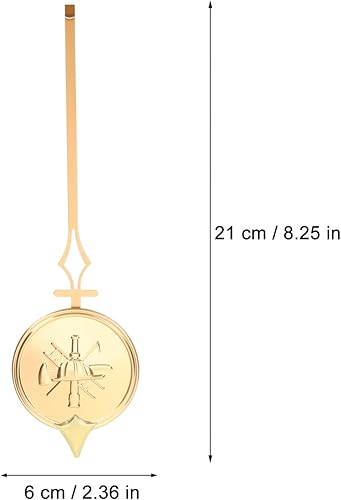Miniatura 3 de Reemplazo de péndulo de metal para reloj de pared, movimiento de oscilación dorado de alto brillo para proyectos de reloj de bricolaje, reparación y