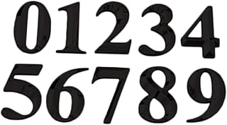 Hotel Number 10pcs Door Signs for Office Room Gate Number House Self Stick House Number Black Signboard Doorplate Figure Door Number Acrylic Truck 3D House Number Sign House Number