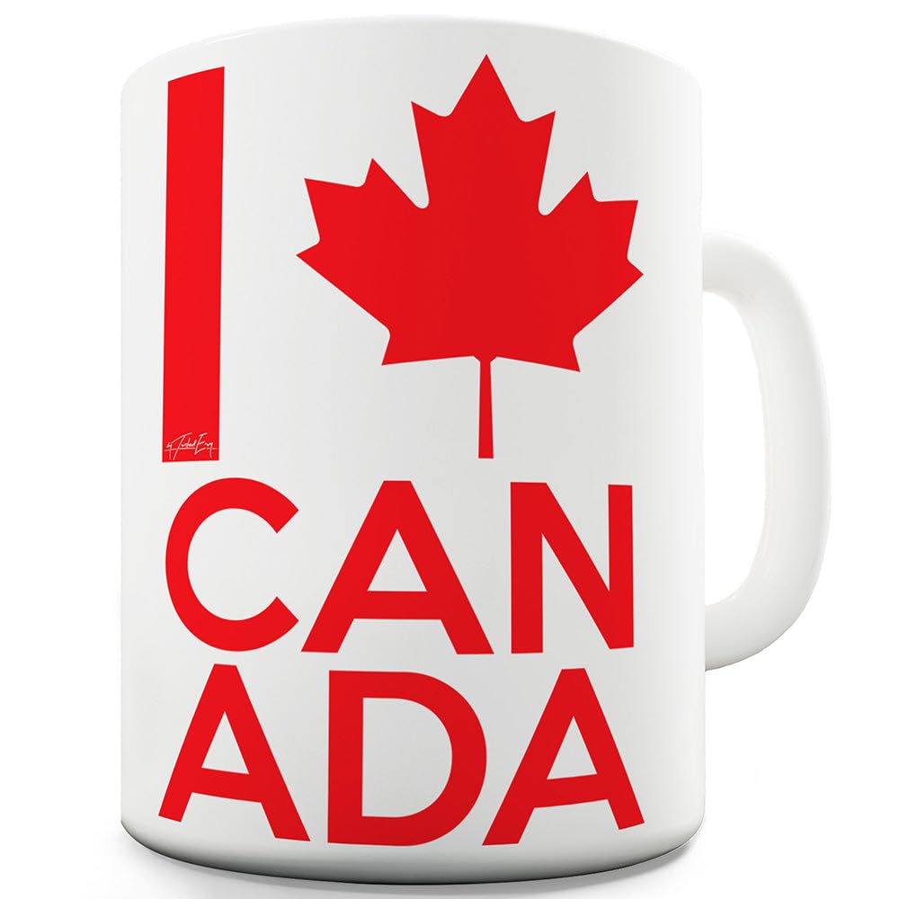 FUNKY CLUB I Leaf Canada Mug - Unique Coffee Mug, Coffee Cup Printed Coffee and Tea Ceramic Mug- 320 ML Ceramic Coffee Mug 5184