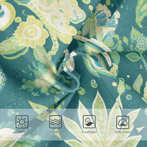 Traditional Oriental Paisley Pattern Vintage Watercolor Toddler Boy Cotton Kids Underwear Cute Children Undies3