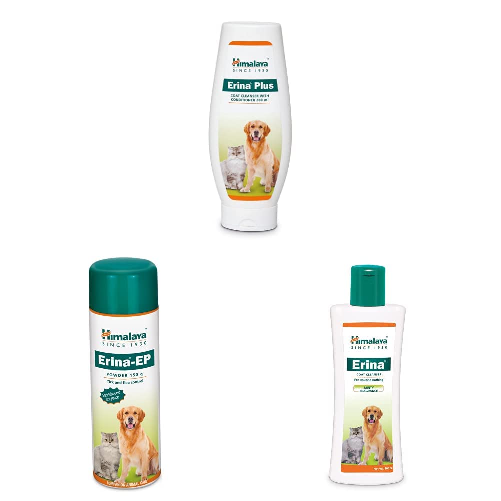 Himalaya Erina Plus Coat Cleanser with Conditioner, 200 ml & Erina-EP Tick and Flea Control Shampoo, 200 ml & Erina Ep Powder, 150g (B0BDS7YTKY) Amazon Price History, Amazon Price Tracker