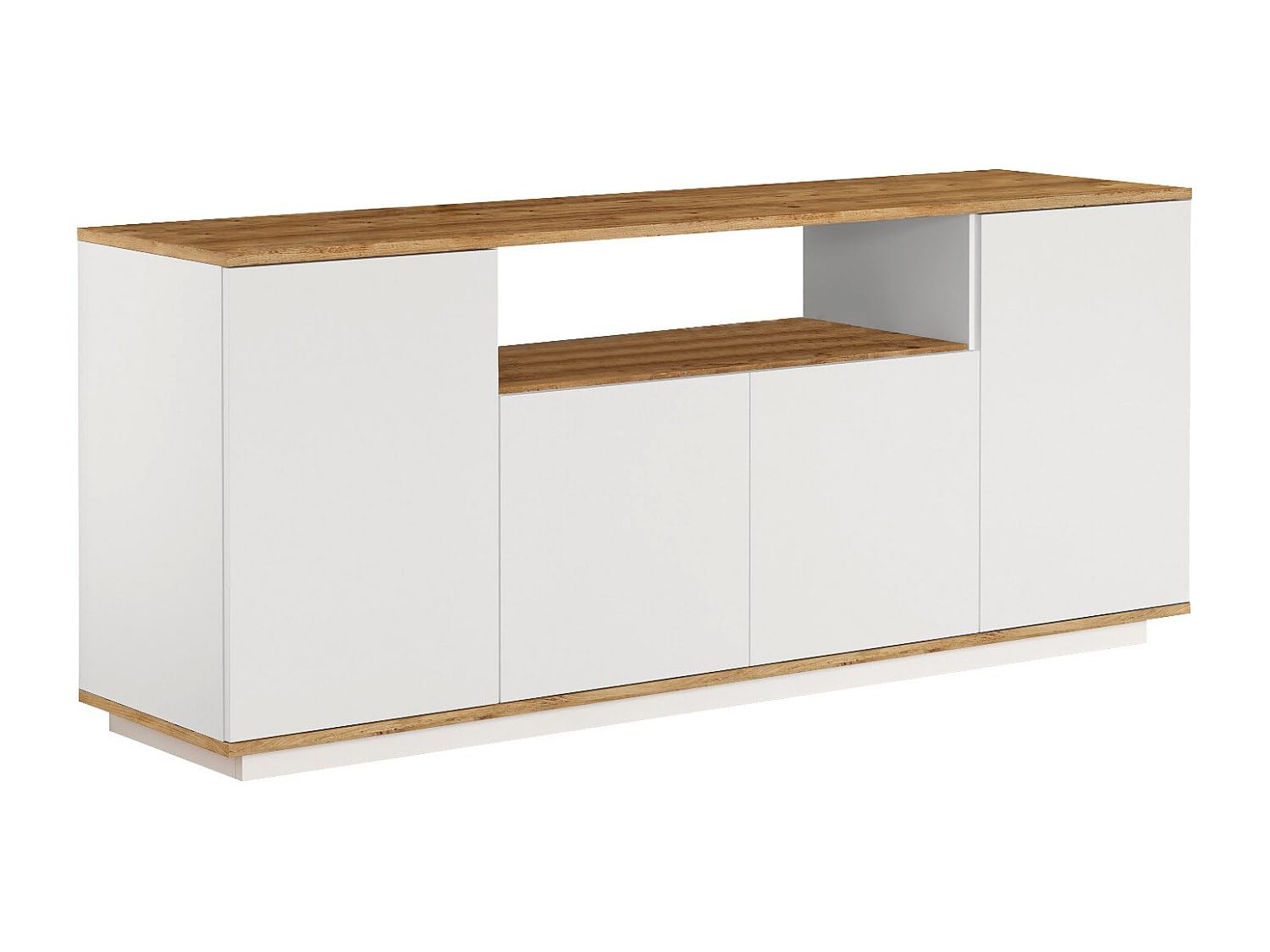 Buffet 2 Portes & 1 Tiroir Kensal 100cm Chêne & Blanc