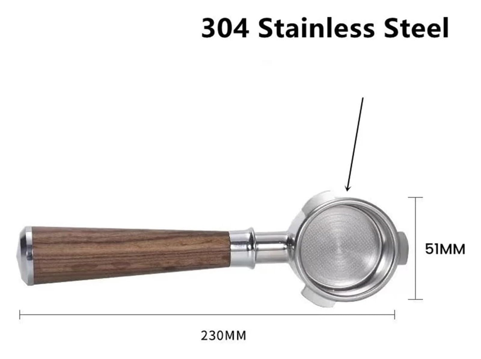 51mm Coffee Bottomless Portafilter Naked,H10B/H11/H8A/H5,BR1101