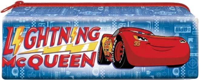 Estojo Escolar VMP PVC Disney Carros – Compartimento Unico e Zíper Reforçado para Canetas, Lápis e Acessórios Escolares.