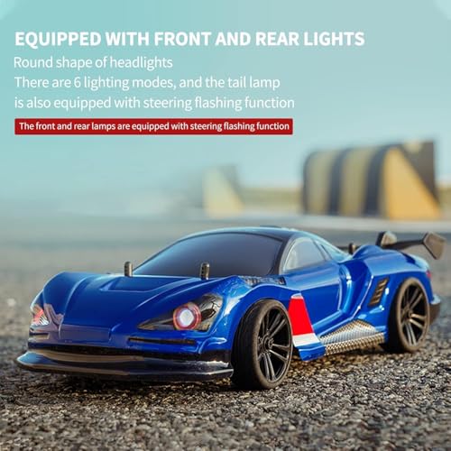 Image of Jet Roy1 /16 Fast RC Cars for Adults, RC Drift Car, 38KM /H High-Speed 4WD, Full Proportional Control, 6 LED Light Modes, 2 Rechargeable Batteries, RTR Drifting Car (38KM /H High-Speed 4WD (SYC-02-Blue))