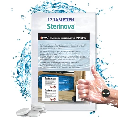 LevinQ 12x Tabletten Extra stark für Wasser Rudergerät wie WaterRower, Skandika, 1.5 Jahresbedarf...