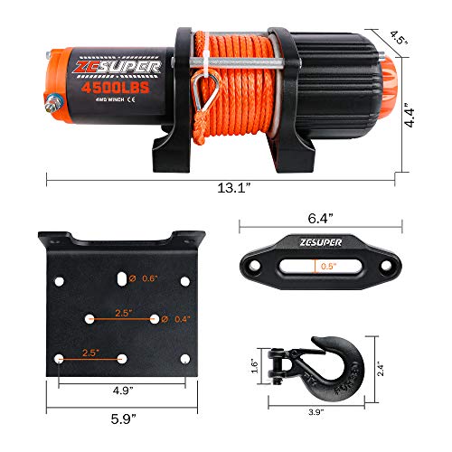 image for ZESUPER 4500 lb Winch Waterproof IP67 Electric Winch with Wireless Rem