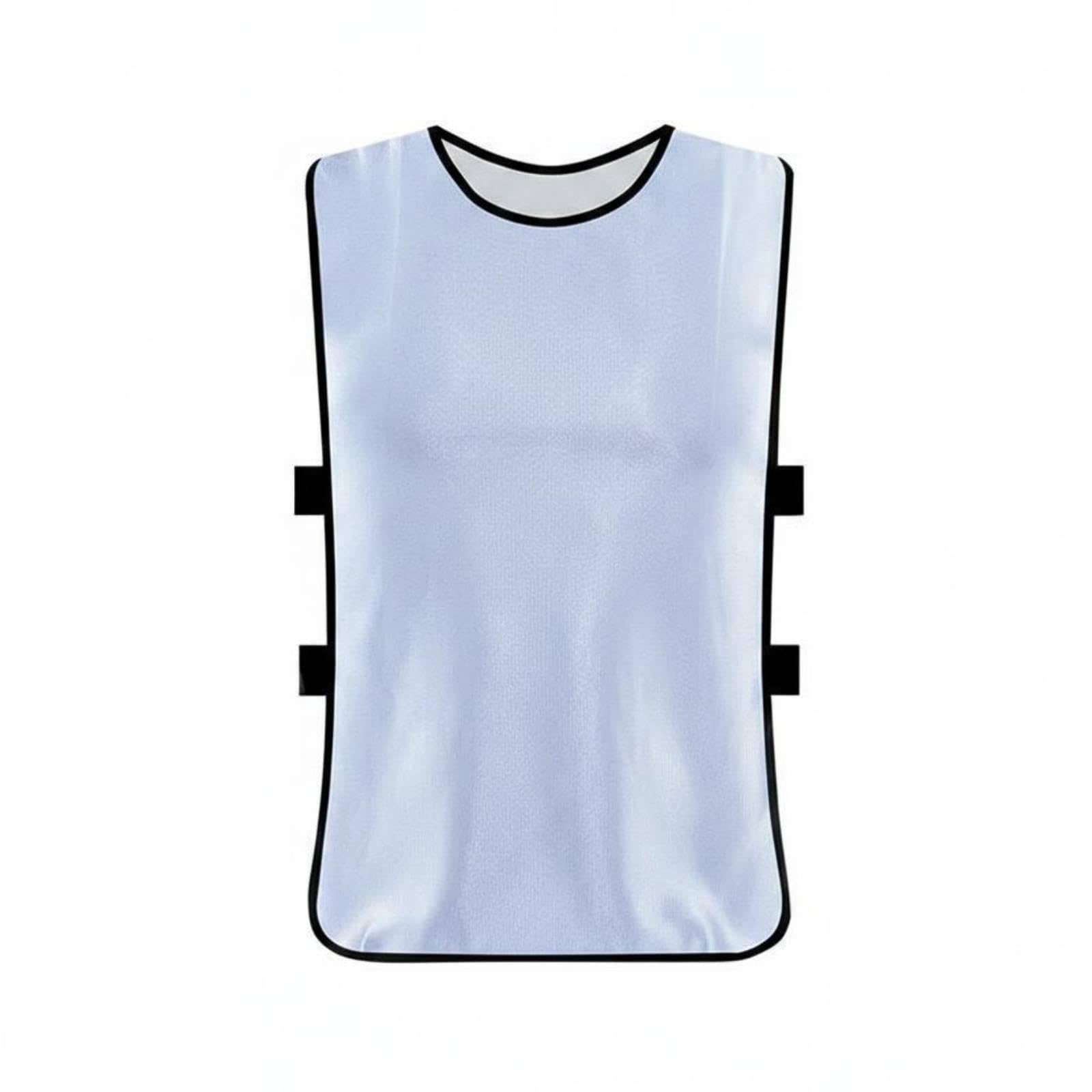 Training Vest Wide Round Neckline Scrimmage Vest Black Border Training Bib for Grouping White Toddler|Team Sports| Soccer| Clothing Shoes & Accessories| Clothing| Men-image-46