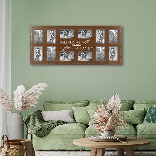 Prinz 12-Opening, 4"X6" Together Family Wall Hanging Collage Picture Frame In Dark Brown (09-Ds-84766) #TOP1