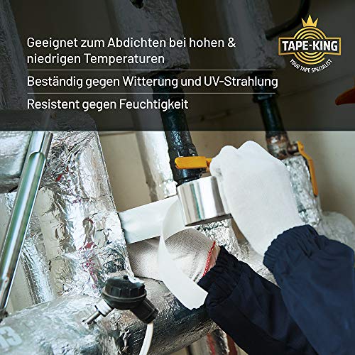 Klebeband ERBI Selbstklebendes Aluminium Hitzebeständig 50mm x 50m