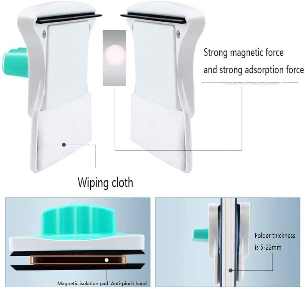 Ezalla Double-Sided Magnetic Window Cleaner Glass Cleaning Brush Glass Wiper Easy and Safe to Use for Home and Office Useful Cleaning Tools (Mult icolor) 3