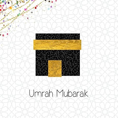 Islamic Cards,Umrah Mubarak, New Black n Gold Cover