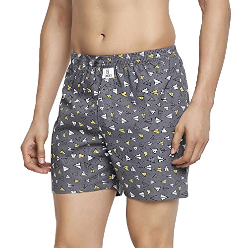 Image of Longies Men's Cotton Shorts (Pack of 3) (LGBOXPO3390 Black,cream,grey3390 S)