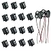 Gn2u On Off Mini Rocker Switches AC 3A/250V 6A/125V 2Solder Lug,with 9V Battery Clip Connector Buckles Pack of 20