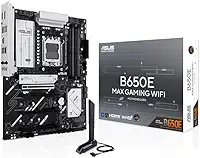 ASUS B650E MAX Gaming WiFi, placa base AMD B650 ATX, DDR5, PCIe 5.0, três ranhuras M.2, Wi-Fi 6E, Realtek 2,5 Gb Ethernet, DisplayPort, HDMI, USB 10 Gbps tipo A e tipo-C, BIT. OS Flashback, Aura