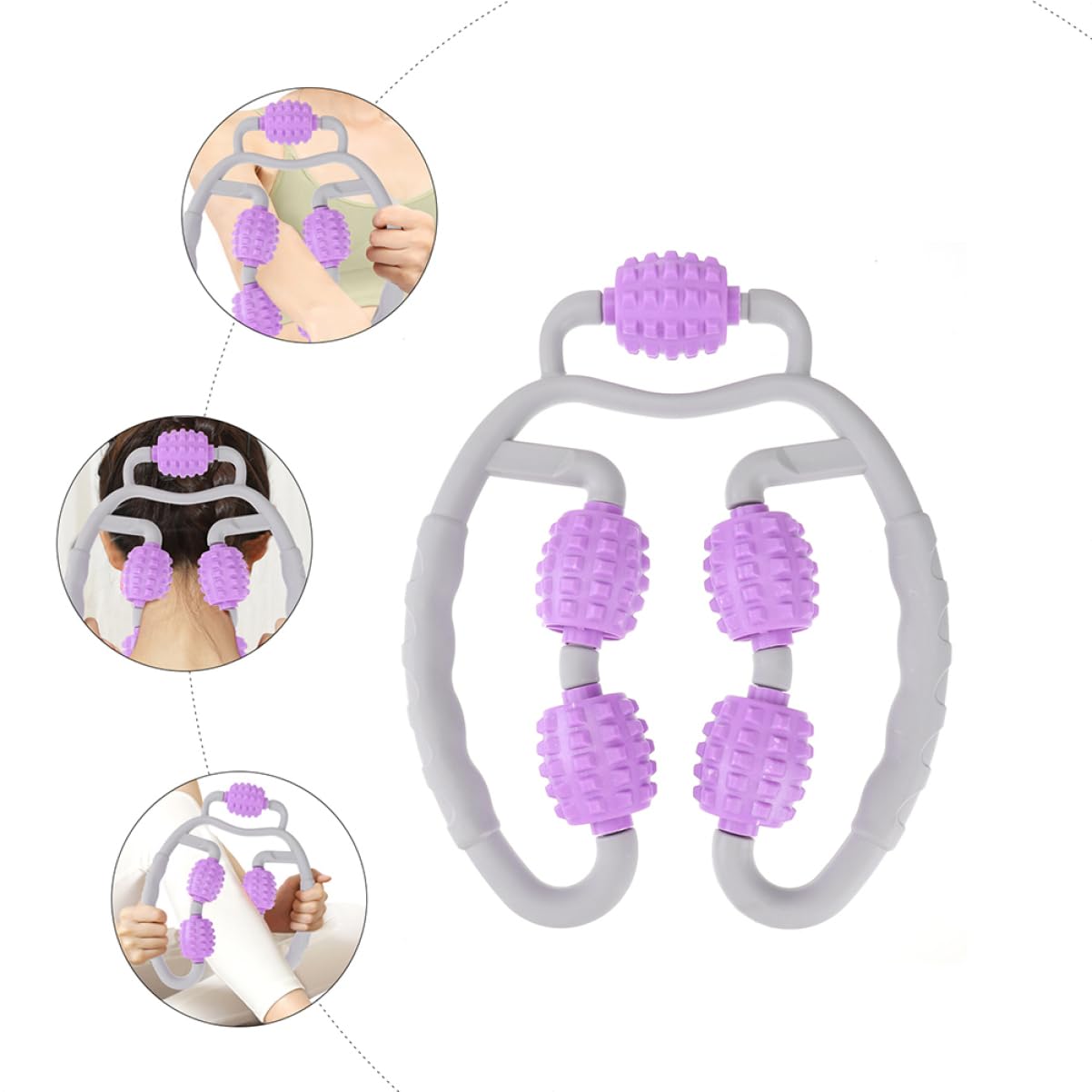 FRCOLOR Rullo Massaggiante per Gambe, 2 Pezzi, Massaggiatore Muscolare Portatile in Abs, Delicato e Confortevole, per Casa e Dopo L'allenamento
