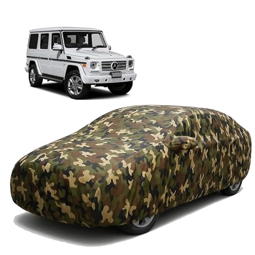 Image of Sulfar 100% Waterproof Car Body Cover for Mercedes Benz GClass - Triple-Stitched Dustproof UV, Heat & Rain Protection with Mirror Pockets, Full-Bottom Elastic & Free Storage Bag - All-Weather Indoor O