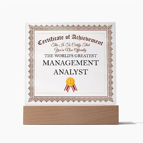 World's Greatest Management Analyst - Square Acrylic Plaque